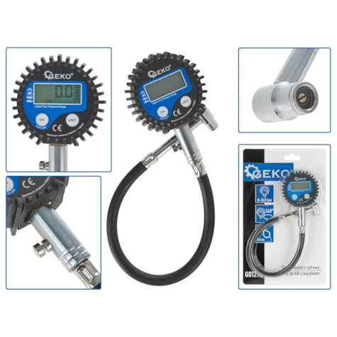 Digital pressure gauge with a hose