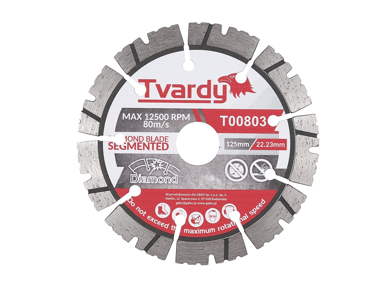 Segmented diamond blade 125x12x22.23mm