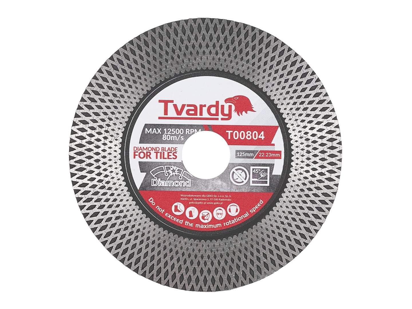 diamond blade for cutting and grinding stoneware  125x25x22.23mm