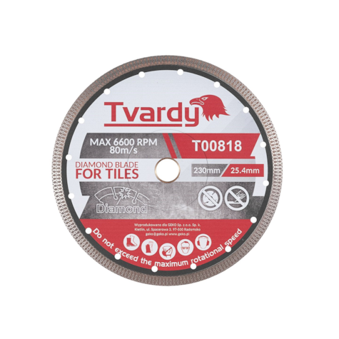 Continuous rim diamond blade 230x10x25.4/22.23mm