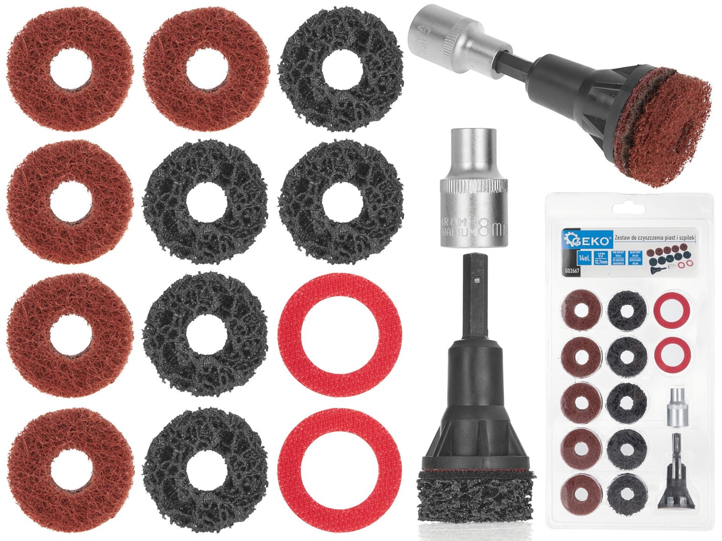 14pcs stud hub cleaner set