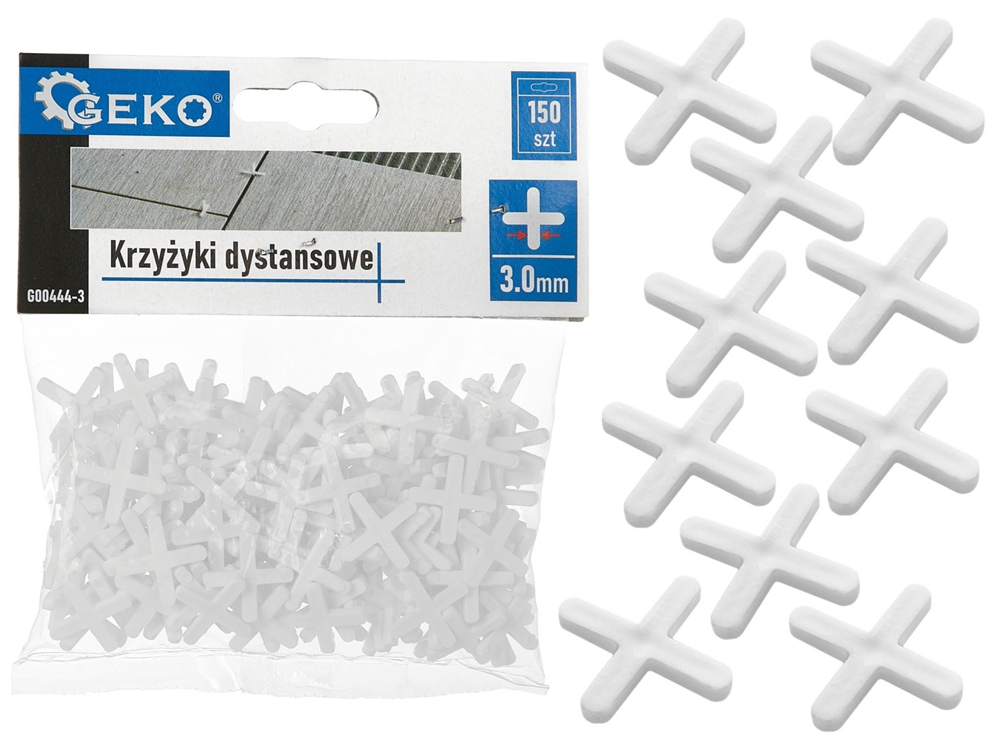 Krzyżyki dystansowe - 3,0mm - op.150szt (100)