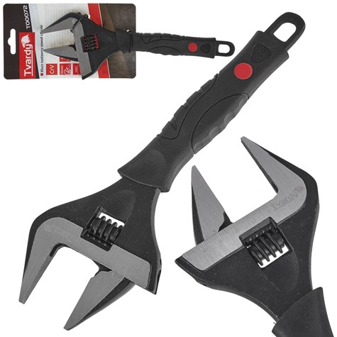 Adjustable wrench – extra wide jaw 0-50 mm 10  CrV