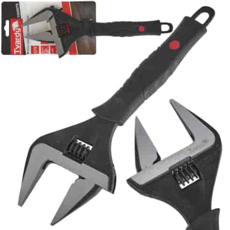 Adjustable wrench – extra wide jaw 0-60 mm 12  CrV