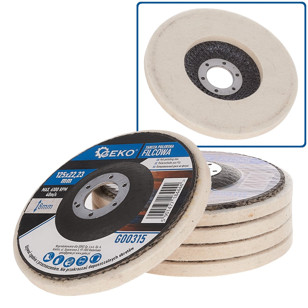 Felt polishing disc 125mm