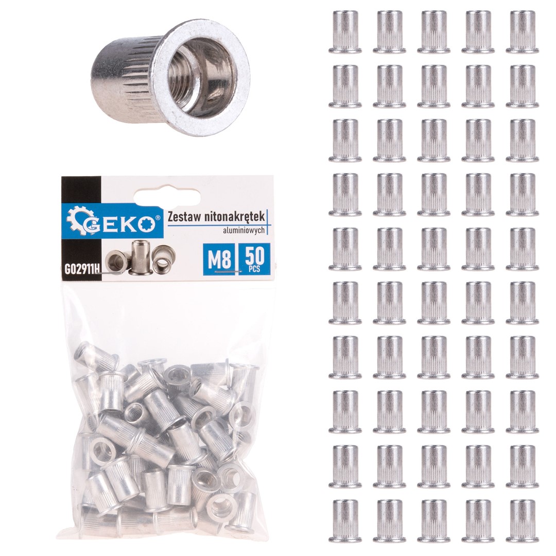 50pcs M8 aluminium rivet nuts set