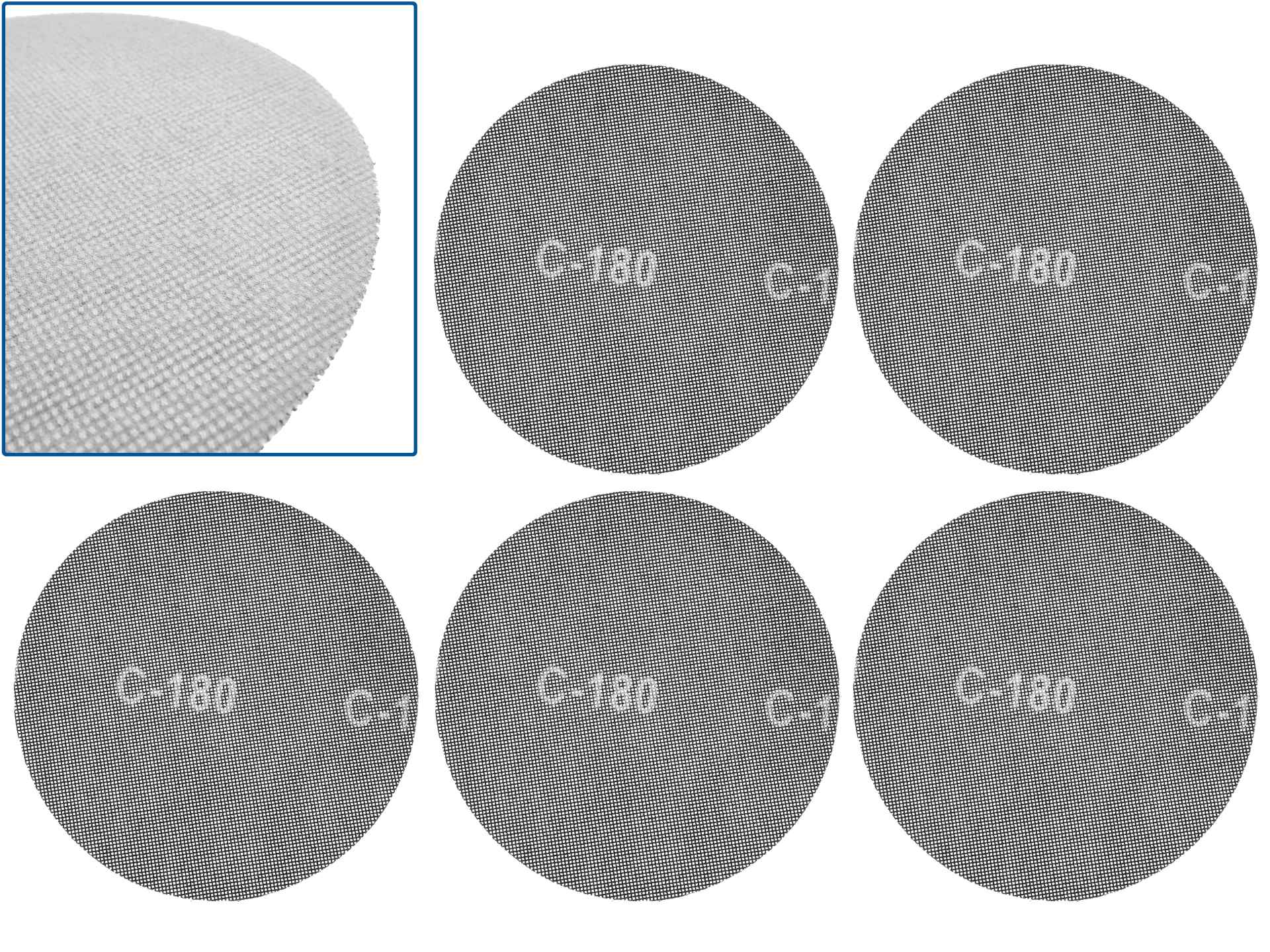 Brúsna sieťka na suchý zips 225 mm P180 (5/250)