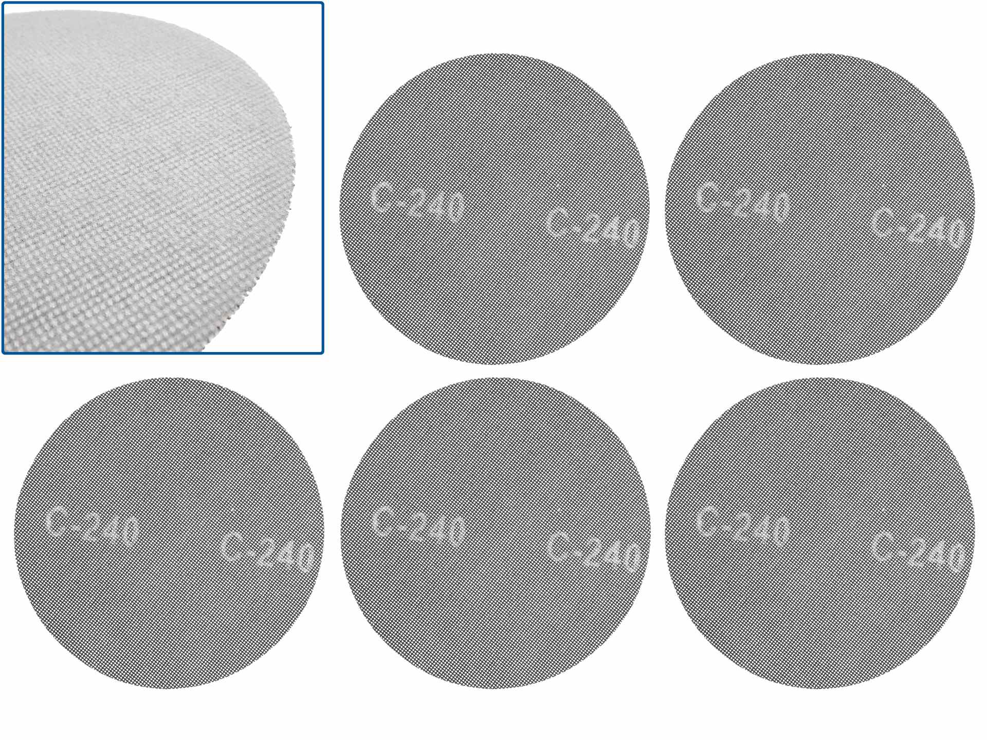 Siatka ścierna na rzep 225mm P240 (5/250)