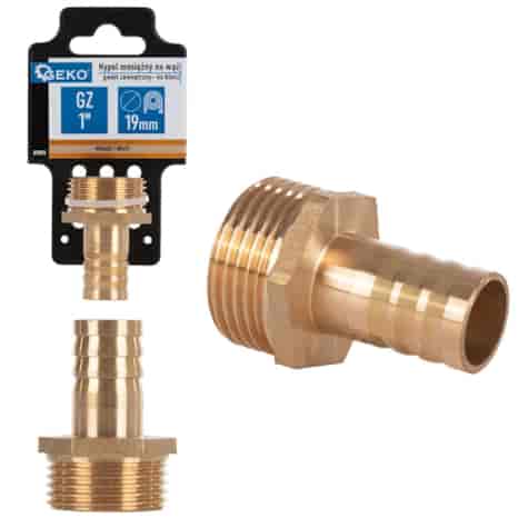 Brass connector for 19mm hose – external thread 1”