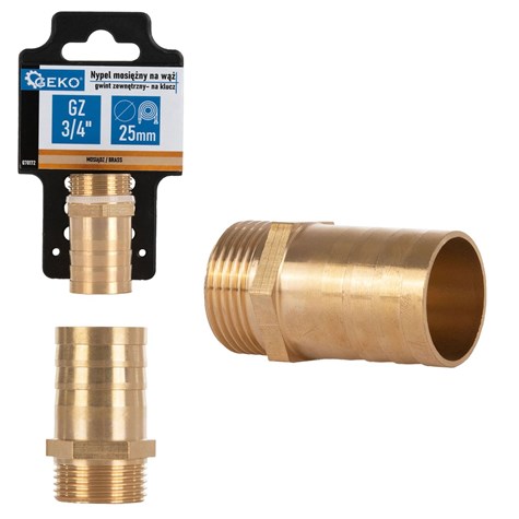 Brass connector for 25mm hose – external thread 3/4”