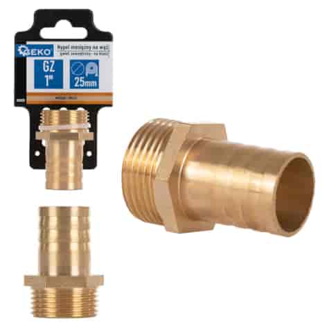 Brass connector for 25mm hose – external thread 1”