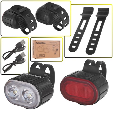 Waterproof bicycle light set USB IPX4