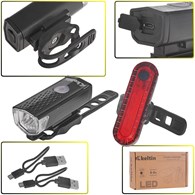 Waterproof bicycle light set USB IP54