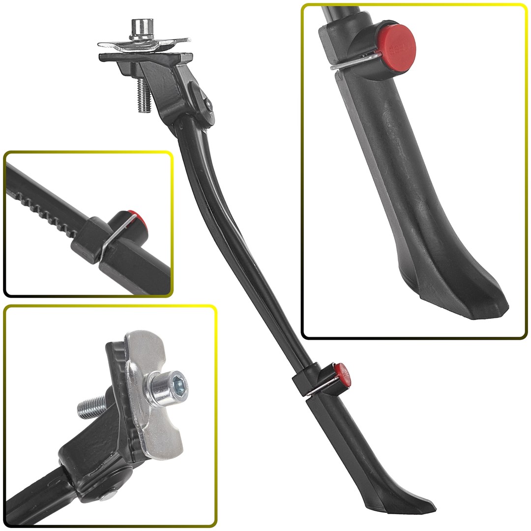 Adjustable bicycle kickstand