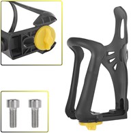 Adjustable bicycle water bottle holder + mounting screws