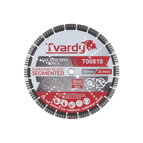 Segmented Diamond blade 350x25,4/20x12mm