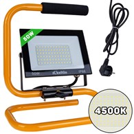 LED floodlight 50W with a construction tripod – neutral white color 4500K