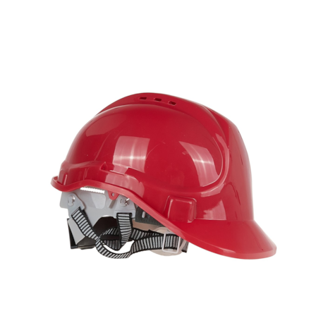 Safety helmet with adjustable knob RED