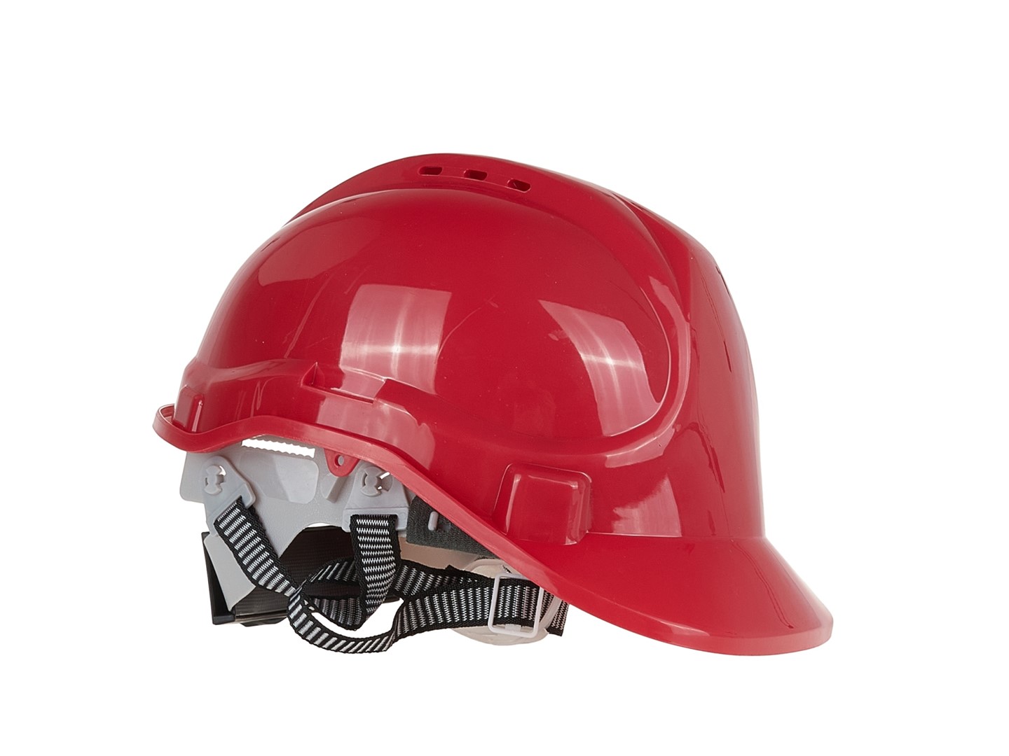 Safety helmet with adjustable knob RED