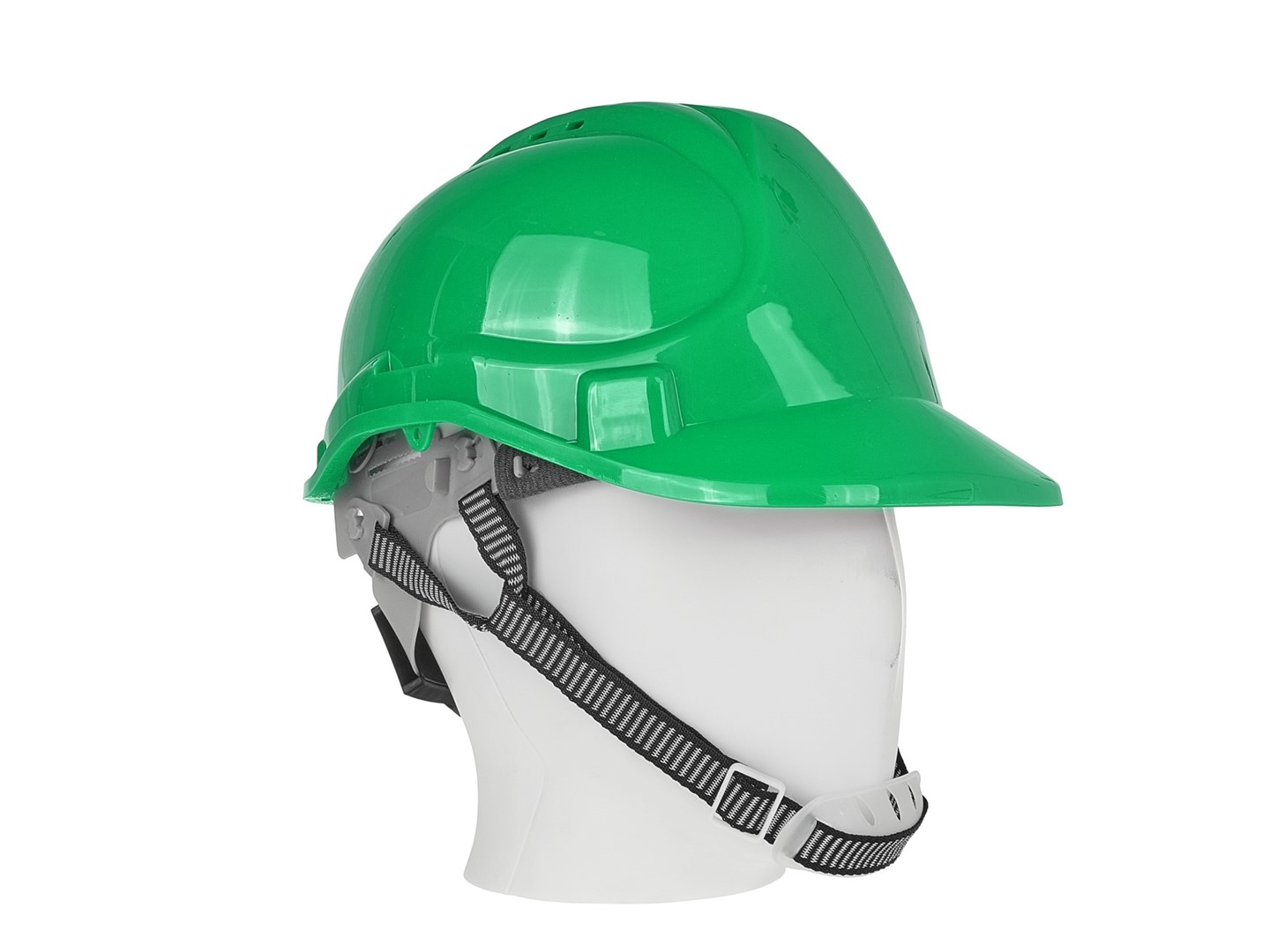 Safety helmet with adjustable knob GREEN