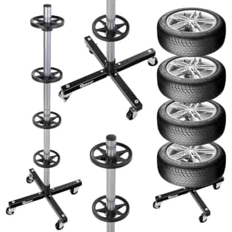 Wheel Storage Rack with Wheels