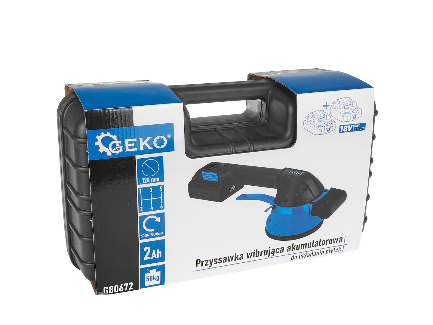 Przyssawka wibrująca akumulatorowa do układania płytek – zestaw z