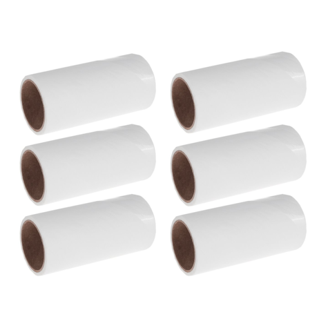 Zestaw 6szt wkładów do rolki do czyszczenia ubrań 10cm x 60listków (50)