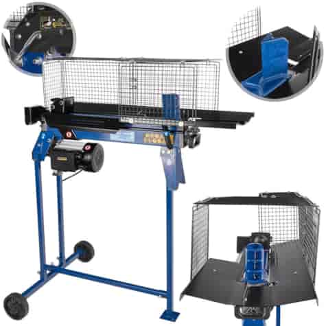 7T 2200W electric log splitter with a stand