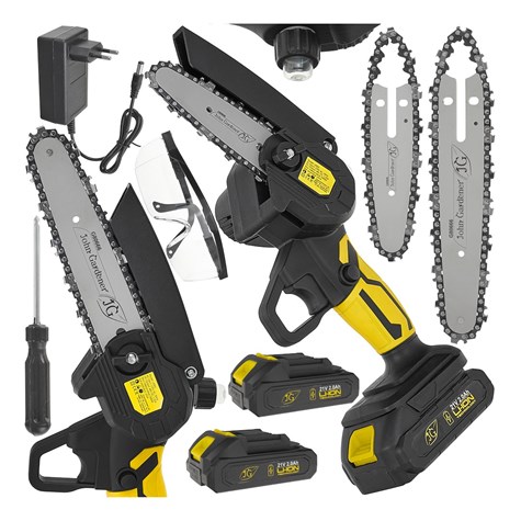 Piła łańcuchowa akumulatorowa w walizce 2x2.0Ah 21V – zestaw XXL (10)