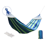 Hamak ogrodowy 2os z drewnianym stabilizatorem 190x150cm 200kg (15)