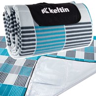 Insulated beach blanket 200x200 (gray&blue)