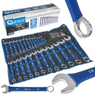 Polished Combination Wrench Spanner Set with AntiSlip Layer 6-36mm 25pcs