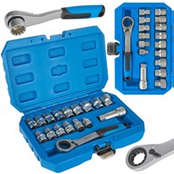 17pcs spline socket set CrV with ratchet