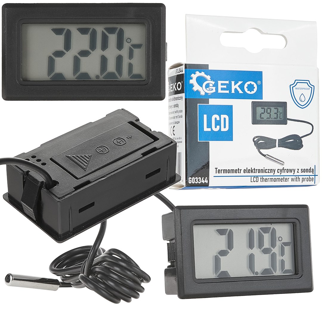 LCD thermometer with probe