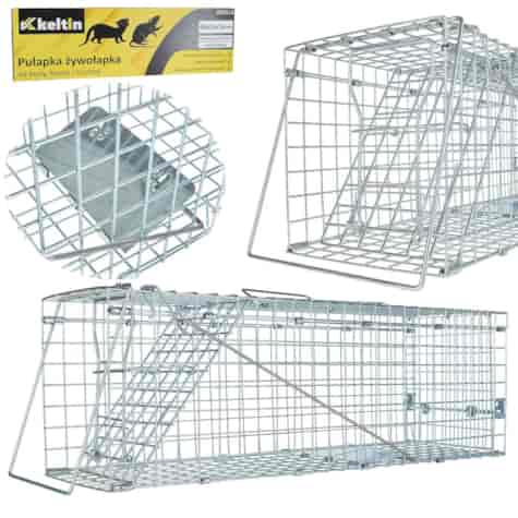 Foldable live trap for martens, weasels and rats 60x21x18cm