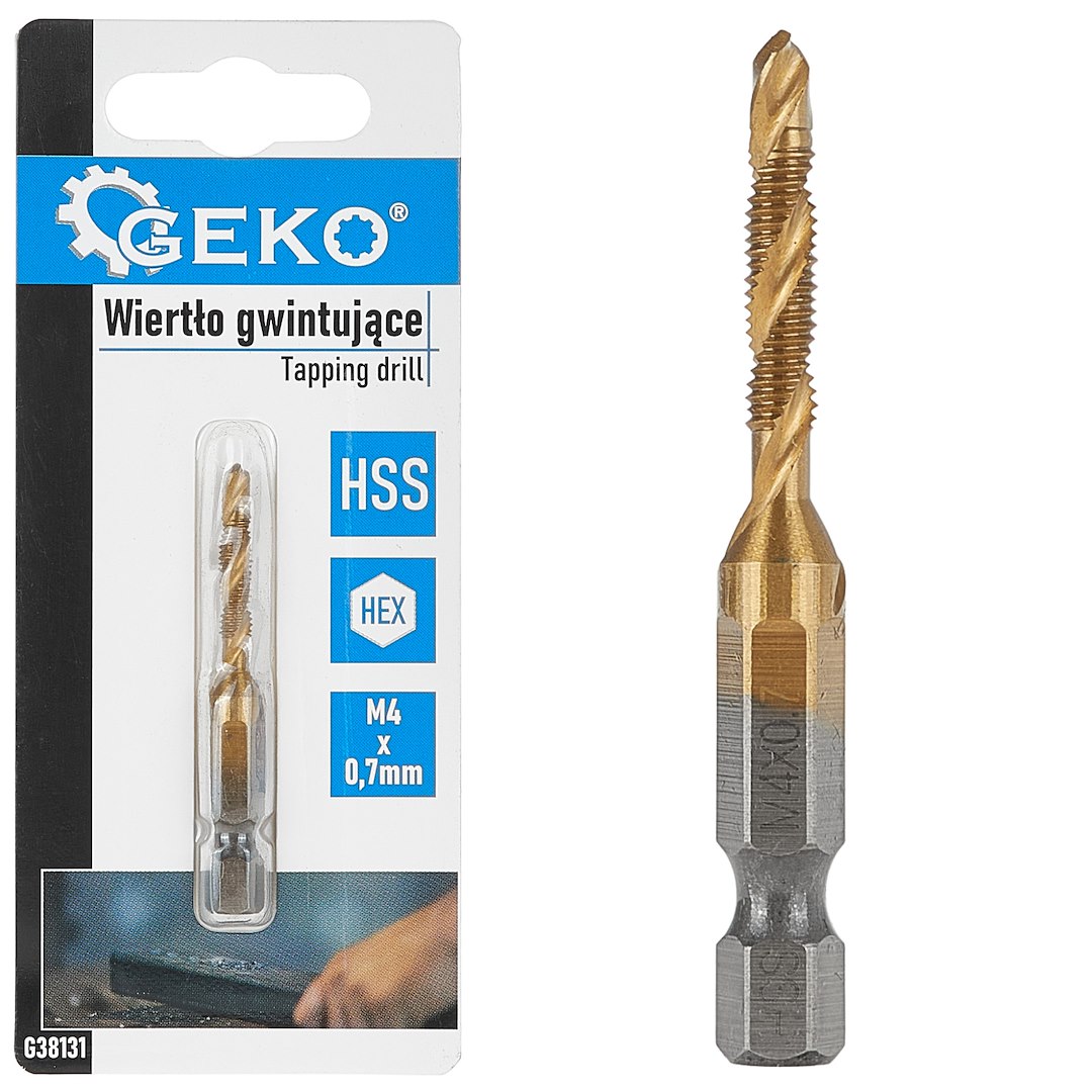 HSS M4 x 0.7mm tapping drill with HEX mount