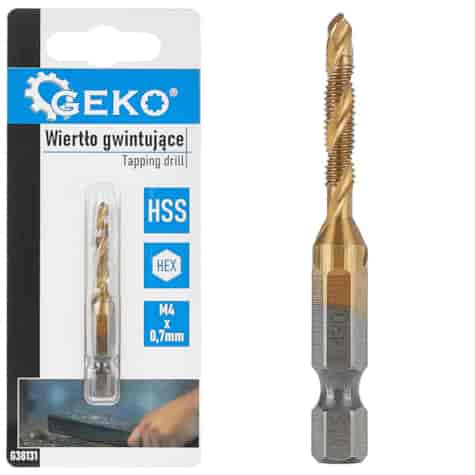HSS M4 x 0.7mm tapping drill with HEX mount