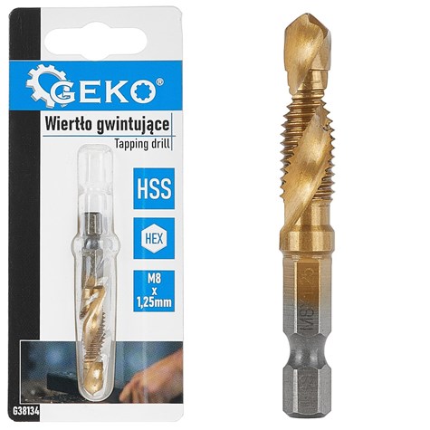 HSS M8 x 1.25mm tapping drill with HEX mount