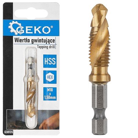 HSS M10 x 1.50mm tapping drill with HEX mount