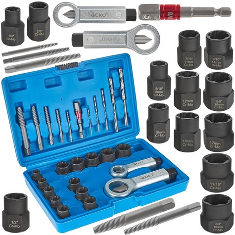 26pcs screws, nuts and studs extractor set