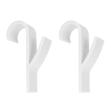2pcs white bathroom hanging hooks set for radiator