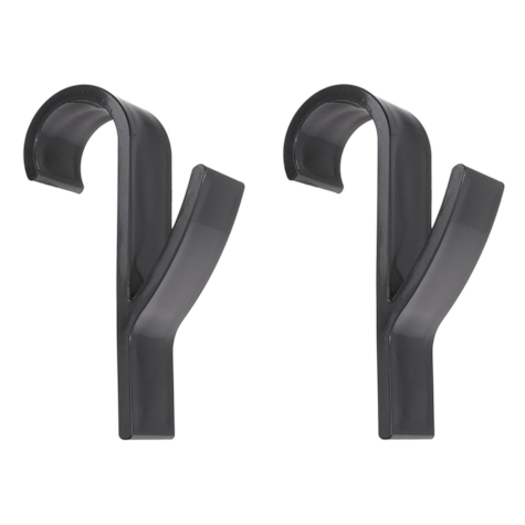 2pcs black bathroom hanging hooks set for radiator