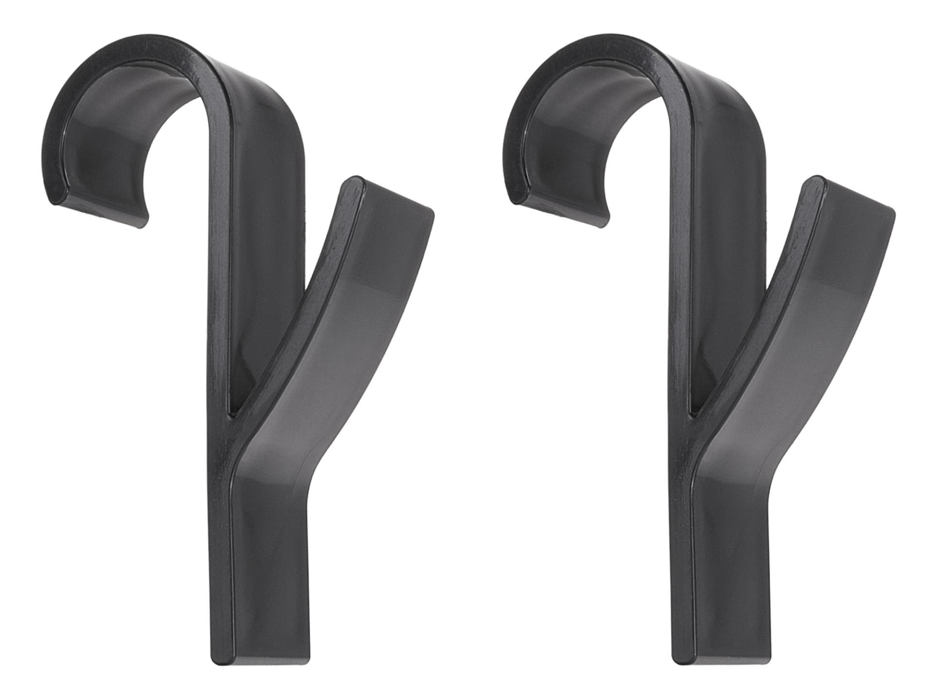 2pcs black bathroom hanging hooks set for radiator