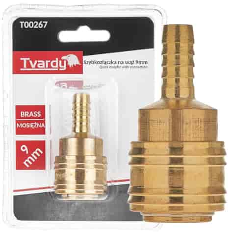 Brass quick coupler with connection 9mm