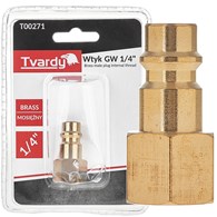 Brass male plug internal thread 1/4 