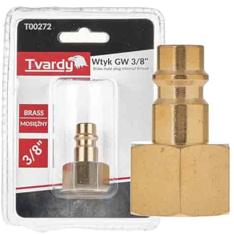 Brass male plug internal thread 3/8 
