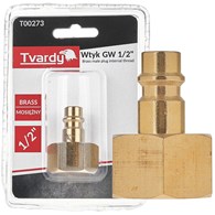 Brass male plug internal thread 1/2 