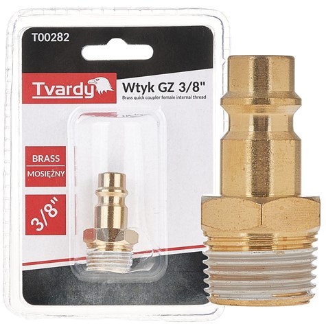 Brass Male plug external thread 3/8 