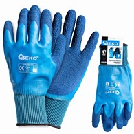 Waterproof work gloves size 9 /polyester – latex/