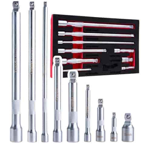9pcs wobble extension set 1/4  3/8  1/2  CrV